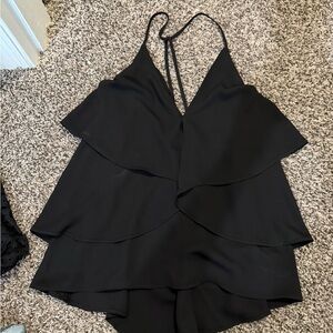 Express Elegant Black Halter Top